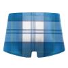 Alpsport Men'S Blue Thin Line Grid Swimwear Boxer Briefs Swim Trunk Triangle Thong Bikini Swimsuit view 3