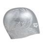 Arena Sirene Molded Silicone Swim Cap for Women Swimming Super Stretchy Durable Bathing Cap for Long Hair Tight Fit, Cecilia Silver, One Size