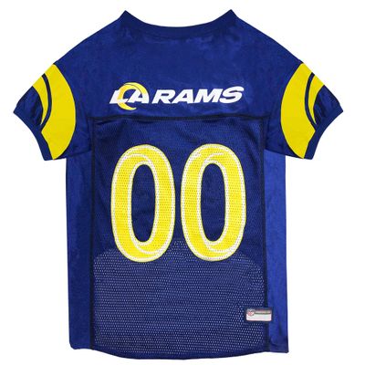 Pets First NFL Los Angeles Rams Dog Jersey, Size Small, Football Shirt Costume for Pet, Dog Sports T-Shirt, NFL Team Clothing for Cats, Licensed Pet Apparel Available in 7 Sizes and 32 Teams
