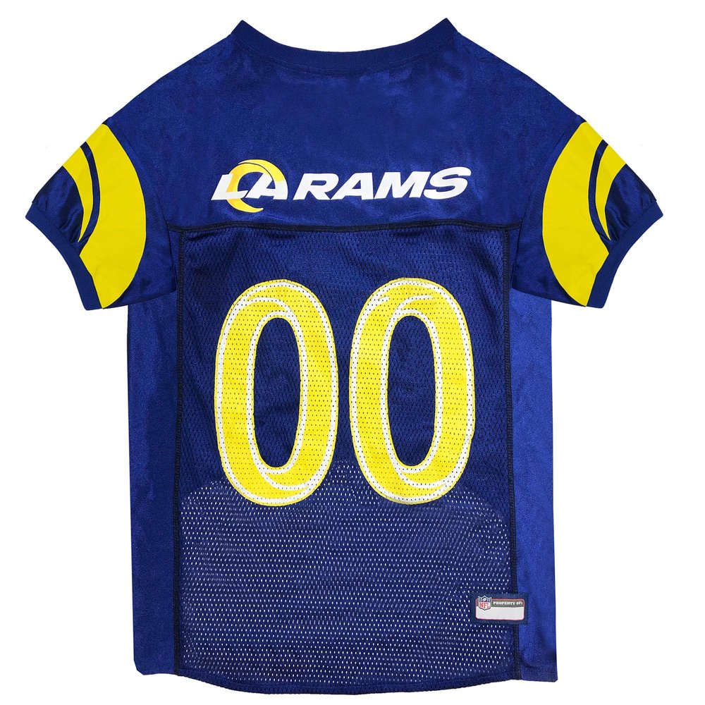 Pets First NFL Los Angeles Rams Dog Jersey, Size Small, Football Shirt Costume for Pet, Dog Sports T-Shirt, NFL Team Clothing for Cats, Licensed Pet Apparel Available in 7 Sizes and 32 Teams