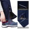 33,000ft Women's Rain Pants, Lightweight Waterproof Rain Over Pants, Windproof Hiking Pants for Outdoor, Fishing, Rainy Day Blue view 4