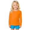 INGEAR Girls Long Sleeve Rash Guard Swim Shirt Outdoor Sports Shirt Lightweight Athletic Tee Protective Quick Dry (Orange, Medium) view 1