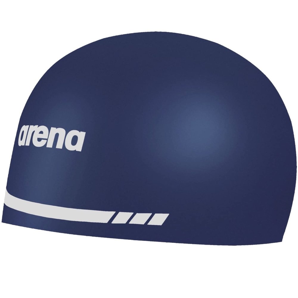 Arena 3D Soft USA Unisex Adult Silicone Swim Cap for Men and Women Swimming Pool Practice and Racing Swim Kit, Navy Blue, Extra Large