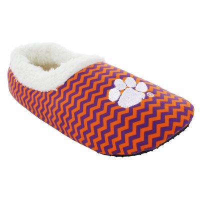 Comfy Feet Everything Comfy Clemson Tigers Chevron Slip On Slipper XL