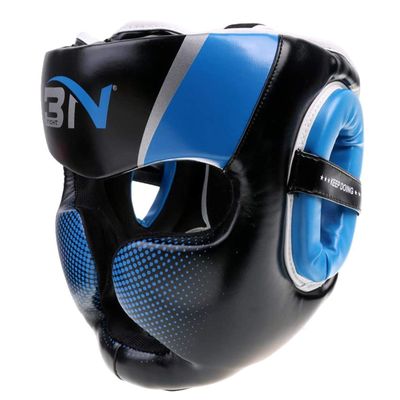 SFEEXUN Headgear for Boxing MMA Training Kickboxing, Head Gear Helmet for Muay Thai, Grappling, Sparring, Karate, Taekwondo, Martial Arts (Blue, M)