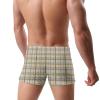 Alpsport Men'S Gray Blue Stripes Swimwear Boxer Briefs Swim Trunk Triangle Thong Bikini Swimsuit view 4
