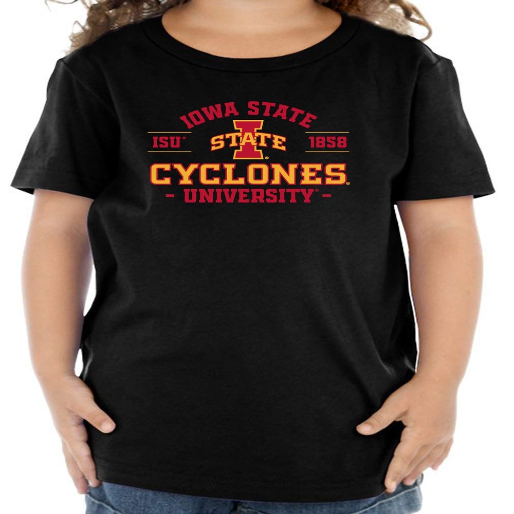CornBorn Iowa State Cyclones Toddler Tee Shirt - Arch Iowa State 1858 - Black - 4T