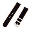 Clockwork Synergy - Seat Belt 2.0 Ballistic Watch Bands - Brushed Steel Buckle - Orange & Black, 18mm - Comfortable Watch Straps view 1