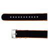 Clockwork Synergy - Seat Belt 2.0 Ballistic Watch Bands - Brushed Steel Buckle - Orange & Black, 18mm - Comfortable Watch Straps view 2