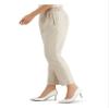 Alfani Womens Pleat Front Slim Leg Ankle Pants Beige L view 3