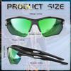 DEAFRAIN Sports Sunglasses Polarized for Men Women Baseball Cycling Running Fishing Driving Golf Green Glasses UV Protection view 2