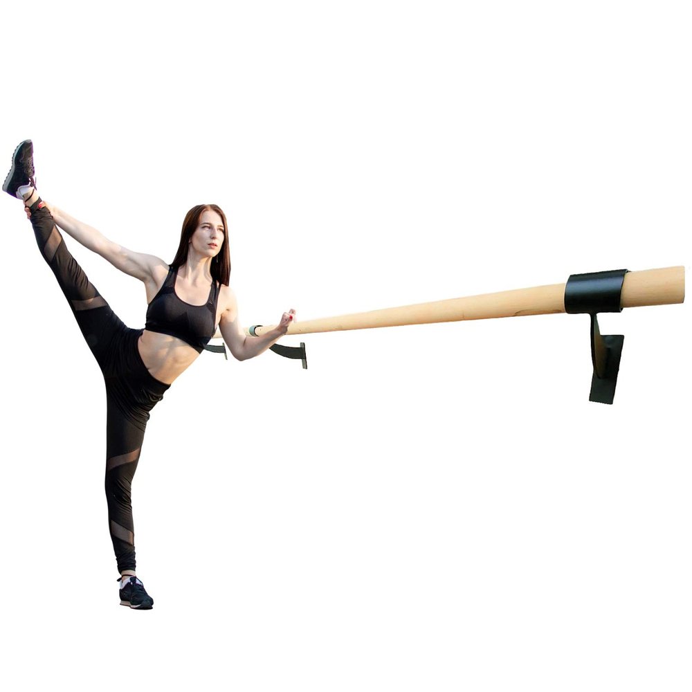 Pro-Gymnastics Ballet Barre Wall Mounted 3 FT Long Single Bar Black 1.5 Diameter, Fixed Height Ballet Barre System Traditional Wood, HomeStudio Ballet Bar, Dance Bar, Stretch Bar, DancingStretching