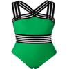 Hilor Push Up Bathing Suits for Women Sexy Slimming One Piece Swimsuits Summer Swimming Suits Green M/US8-10 view 1