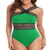 Hilor Push Up Bathing Suits for Women Sexy Slimming One Piece Swimsuits Summer Swimming Suits Green M/US8-10 view 4