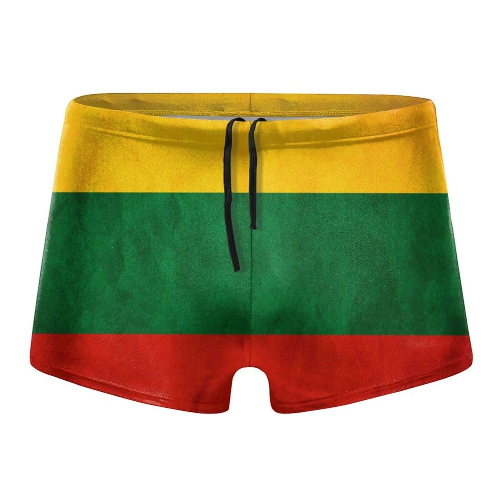 Alpsport Men'S Lithuania Flag Swimwear Boxer Briefs Swim Trunk Triangle Thong Bikini Swimsuit