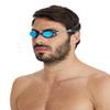 ARENA Unisex Adult Cobra Swipe Racing Swim Goggles for Men and Women Polycarbonate Mirror Lens Hydrodynamic Design, Blue/Silver view 4