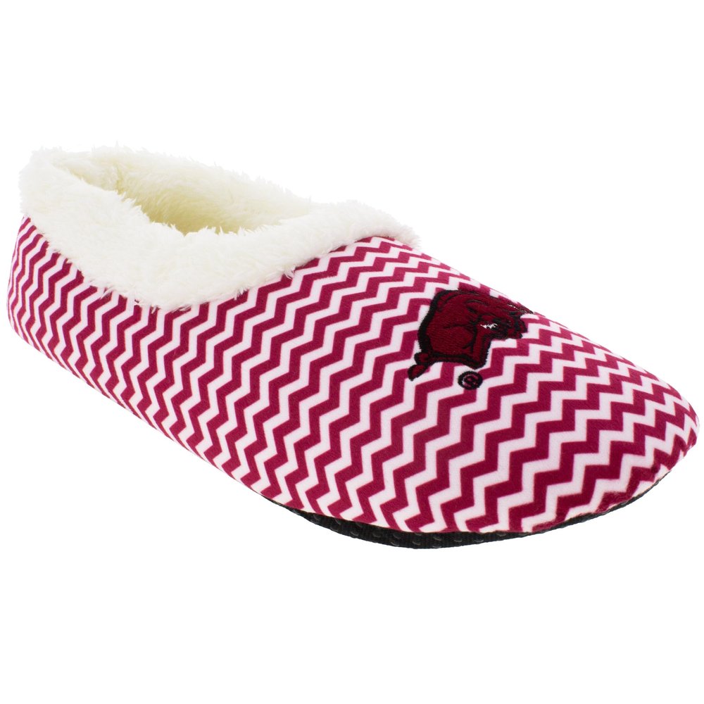 Comfy Feet Everything Comfy Arkansas Razorbacks Chevron Slip On Slipper MD