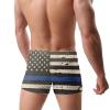 Alpsport Men'S USA Flag Swimwear Boxer Briefs Swim Trunk Triangle Thong Bikini Swimsuit view 4