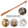 1pcs Shoe Horn Long Handle Shoe Horn Wooden Shoehorn for Men, Women, Seniors, Kids, Pregnancy, Mothers Day Wood Shoe Helper Present Shoe Helper Horn view 3