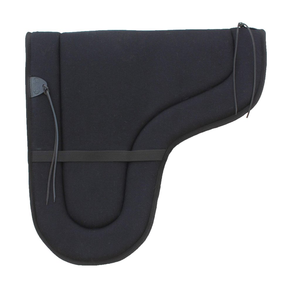 CHALLENGER Australian Wool Shaped Trail Rider Comfort Horse Saddle Pad Black 109SP535BK