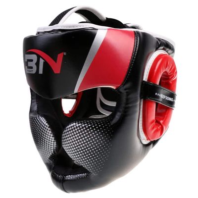 Sfeexun Headgear for Boxing MMA Training Kickboxing, Head Gear Helmet for Muay Thai, Grappling, Sparring, Karate, Taekwondo, Martial Arts (Red, S)