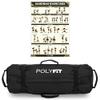Polyfit Workout Sandbag for Fitness - Heavy Duty Sandbag Workout Bags with 8 Gripping Handles for Sand Bag Weight Training (30lbs to 75lbs) - Black view 1
