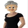 Rubies Warner Bros. Space Jam Granny Half-Mask, One Size view 2