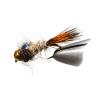 1 Doz - Bead Head Gold Ribbed Hares Ear Flash Back Mayfly Nymph Flies - Mustad Signature Fly Hook (Hook #18) view 2