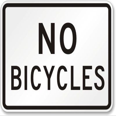 The Sign Studio - 18 x 24  No Bikes Sign: No Bicycles Sign