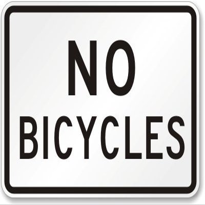 The Sign Studio - 18 x 24 No Bikes Sign: No Bicycles Sign