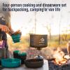 Sea to Summit Alpha Lightweight Aluminum Nesting Camping Cookware Set, 4.2 (10-Piece) view 3