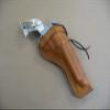Azula Left Hand Custom Leather Molded Cross Draw Gun Holster for 1858 Remington Black Powder (Pietta, Uberti) 8" Revolver TAN Left Hand view 1