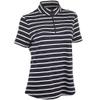 IBKUL Women's Short Sleeve Mock Neck Top - Wide Stripe - Black/White XS. view 1