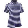 IBKUL Women's Short Sleeve Mock Neck Top - Wide Stripe - Black/White XS. view 2