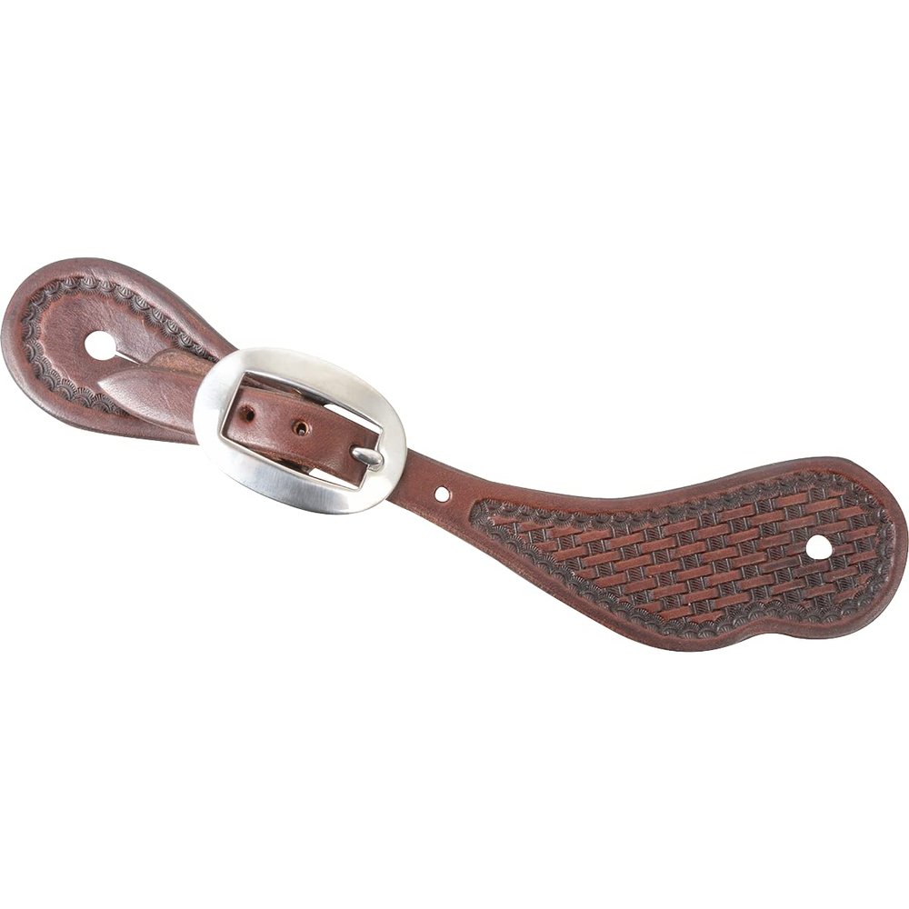 Martin Saddlery Chocolate Skirting Mini Basket Stamp Spur Straps Chocolate N/A