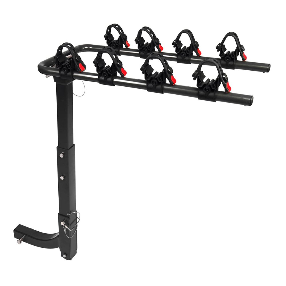 DK2 4-Bike Hitch Mount Bicycle Carrier | BCR290 | Powder Coated Steel | 200 lb. Carrying Capacity | Fits Any 2 Inch Receiver | Measures 35 x 12 x 35 Inches