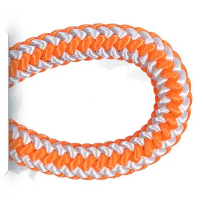 Pelican Rope 16-Strand 1/2 in (12.7 mm) Arborist-16 Rope - 7000 lbs MBS - Static Climbing Rope - Rescue Operations - High Visibility - 120 ft - Sewn Eye - Orange/White - Made in The USA