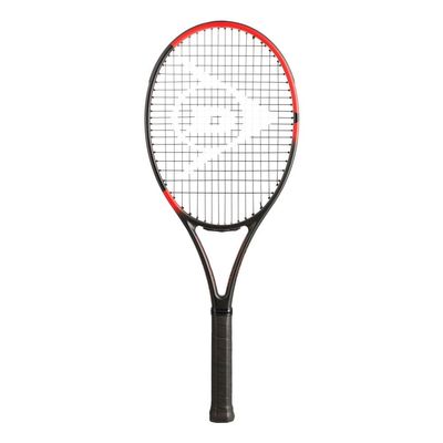 Dunlop Sports Team 285 Pre-Strung Tennis Racket, 3/8 Grip, Black/Red