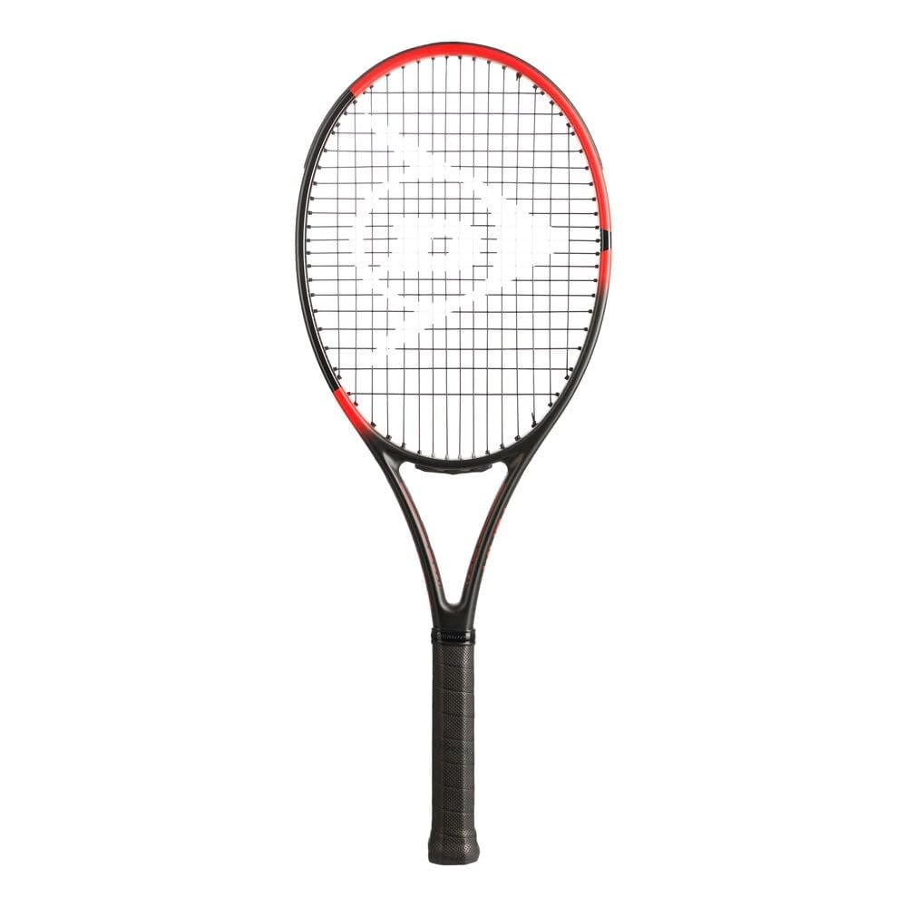 Dunlop Sports Team 285 Pre-Strung Tennis Racket, 3/8 Grip, Black/Red