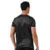 ACSUSS Men Shiny Satin V Neck Short Sleeve Solid Color T-Shirt Loose Pajamas Crop Tops Sleepwear Black Medium view 4