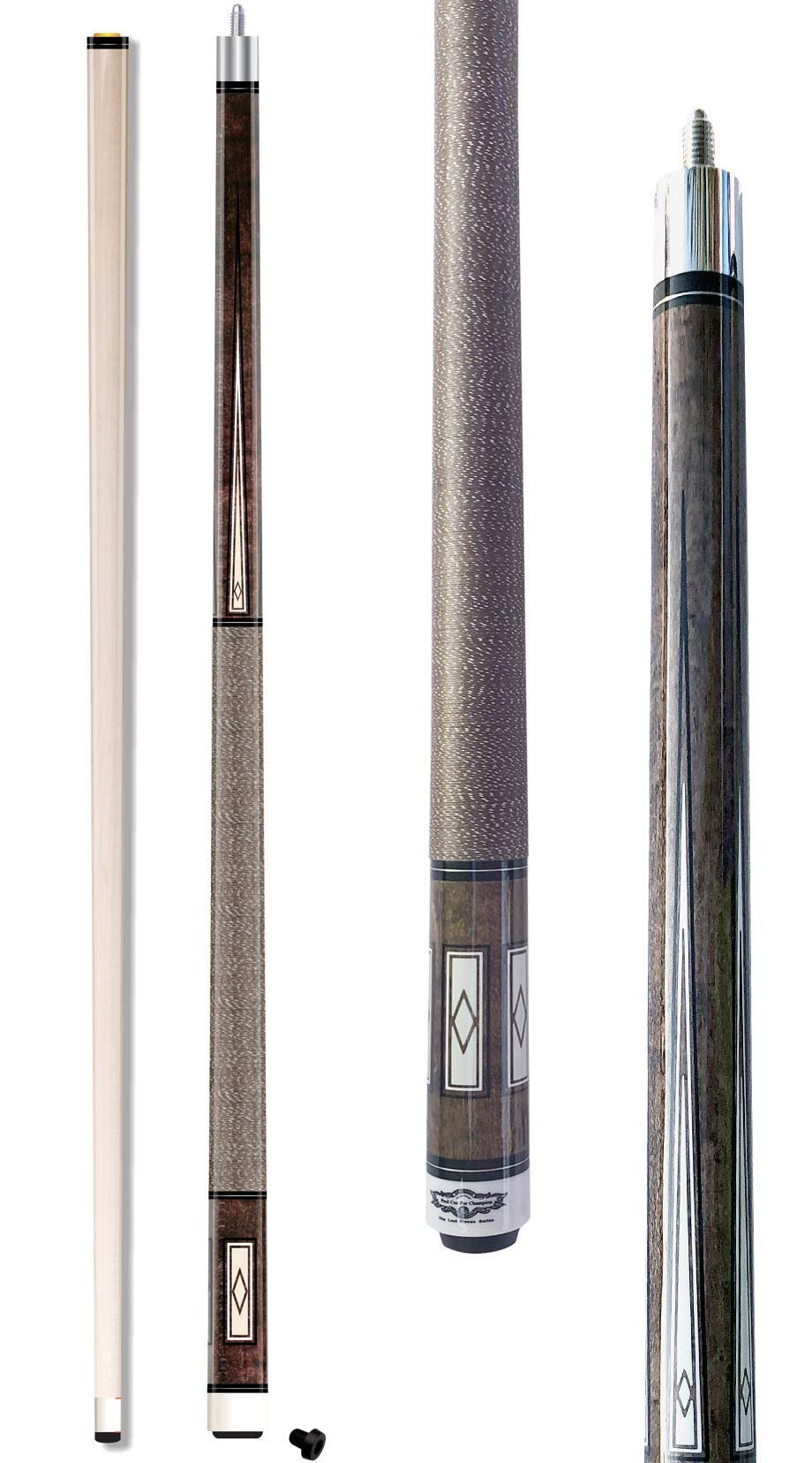2021 Champion Lost Pieces Series Pool Cue Stick, Low Deflection Shaft, Pro Taper, Cue Extension (LPC1 Pool cue (Only Cue), 20OZ)