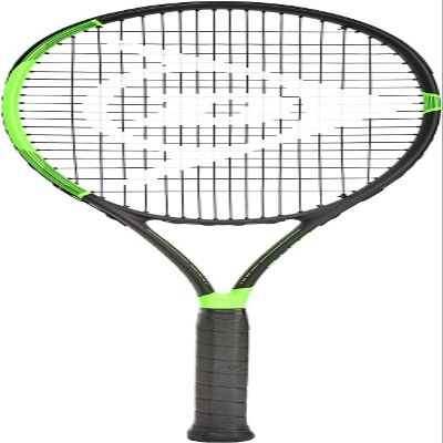 Dunlop Sports Elite 270 Pre-Strung Tennis Racket, 1/4 Grip, Black/Green