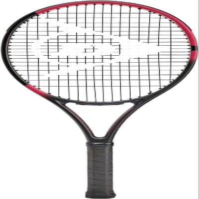 Dunlop Sports Team 285 Pre-Strung Tennis Racket, 1/4 Grip, Black/Red