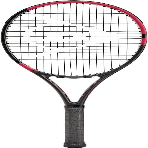 Dunlop Sports Team 285 Pre-Strung Tennis Racket, 1/4 Grip, Black/Red