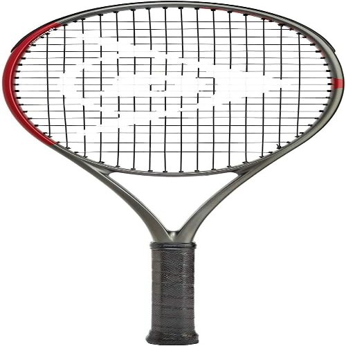 Dunlop Sports CX Team 265 Pre-Strung Tennis Racket, 3/8 Grip, Red/Gray