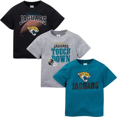 NFL Jacksonville Jaguars 3 Pack Short Sleeve Team Fan Tee Shirt, Black/Blue/Grey Jacksonville Jaguars New, 12 Months