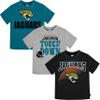 NFL Jacksonville Jaguars 3 Pack Short Sleeve Team Fan Tee Shirt, Black/Blue/Grey Jacksonville Jaguars New, 12 Months view 2