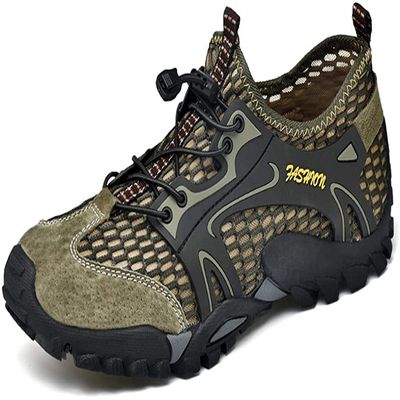 Men's Water Shoes Quick Dry Sports Aqua Soft Hiking Breathable Lightweight Outdoor Mesh Barefoot Training Walking 10.5-11 Green