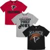 NFL Atlanta Falcons 3 Pack Short Sleeve Team Fan Tee Shirt, Black Atlanta Falcons New, 12 Months view 2