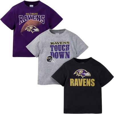 Gerber NFL Baby Boys Team Fan Tee 3 Pack Short Sleeve Tshirt, Team Color, 12 Months US